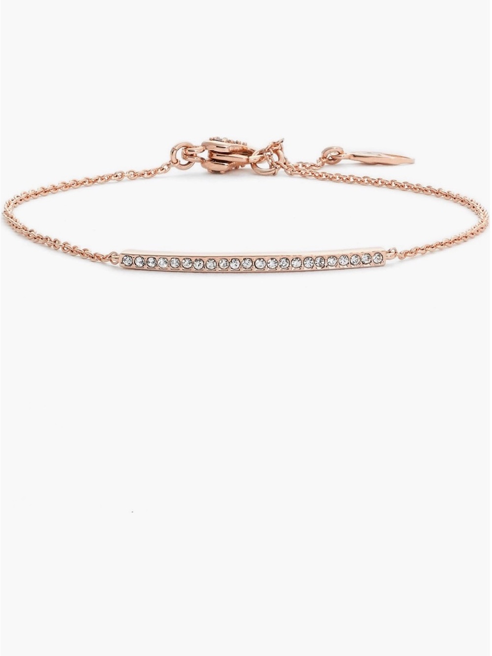 Nadri Gold Bar Bracelet with Clear Stones CB